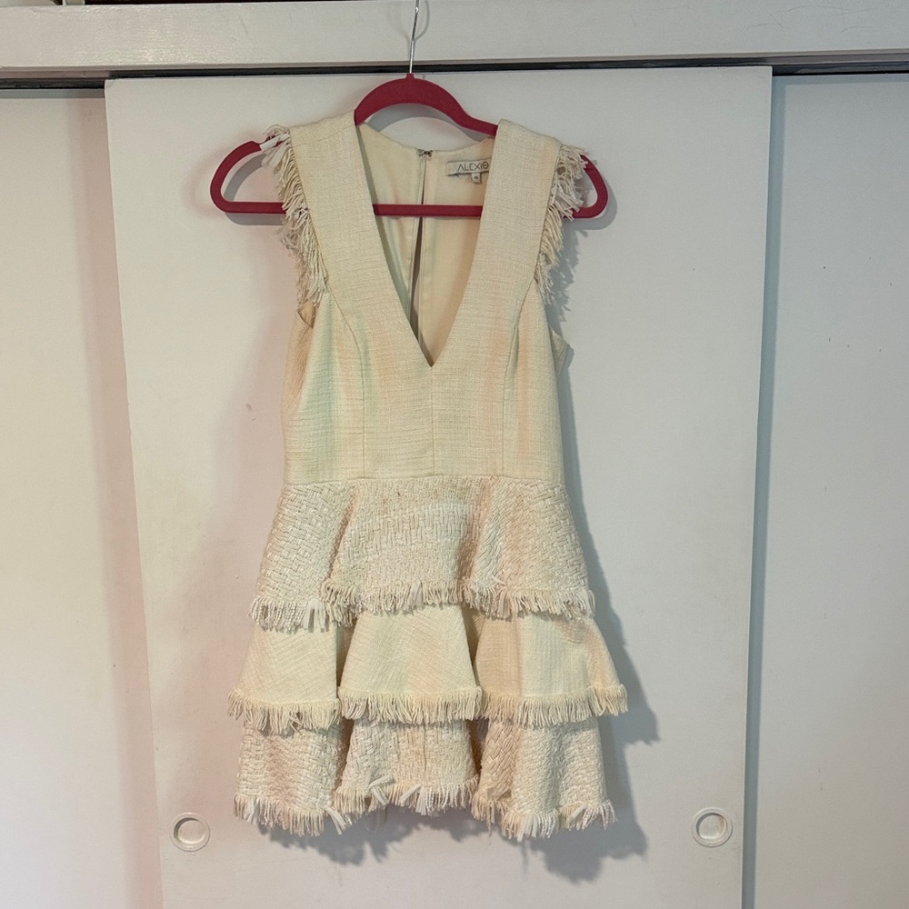 Alexis Ivory Fringed Dress